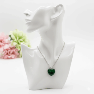 Collar corazon aventurnina verde