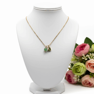 Collar corazoncito jade verde