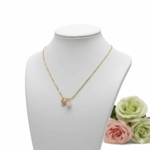 Collar virgen cuarzo rosa