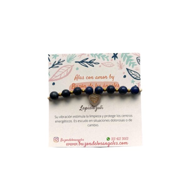 Pulsera corazón lapislázuli